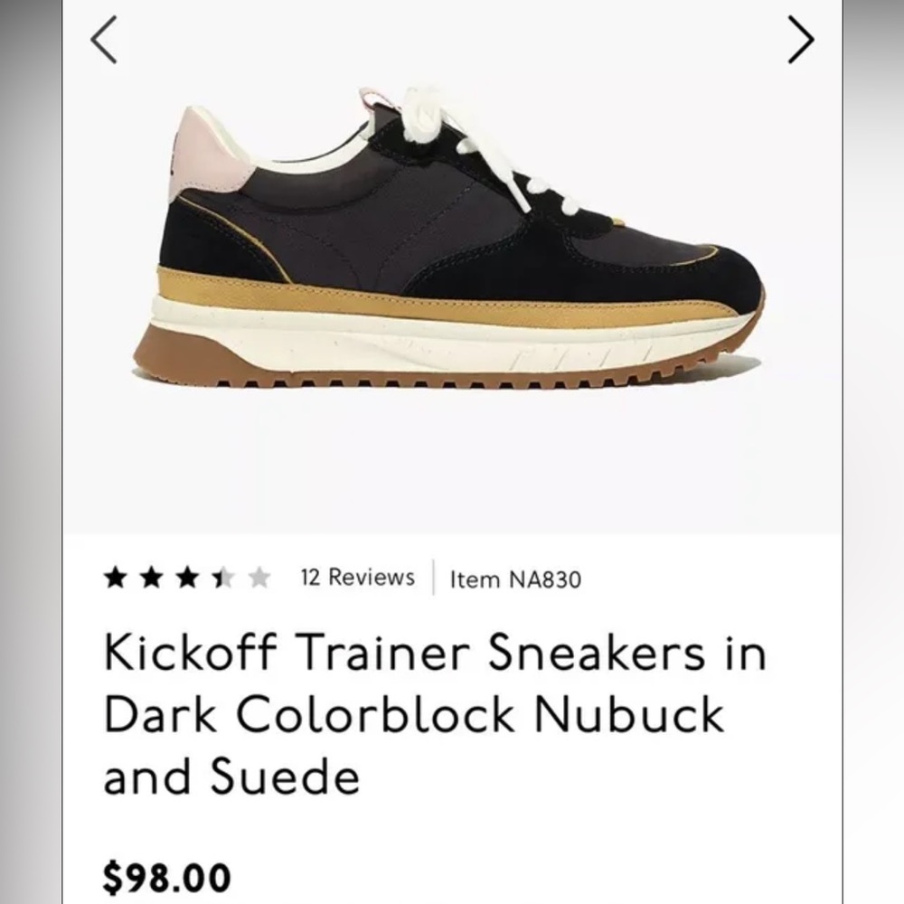 Madewell Kickoff Trainer Sneakers in Black and Tan